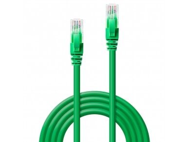 Komutacinis kabelis 0.5m U/UTP Cat6, žalias 1