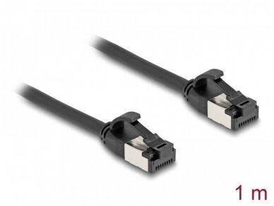 Komutacinis kabelis 1m U/FTP Cat8.1, 4.2mm, juodas TPE