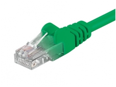Komutacinis kabelis 1m UTP Cat5E, žalias