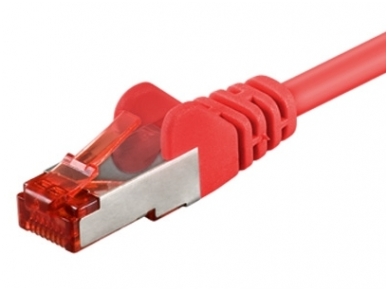 Komutacinis kabelis 20m S/FTP Cat6 Pimf, raudonas LSZH CU