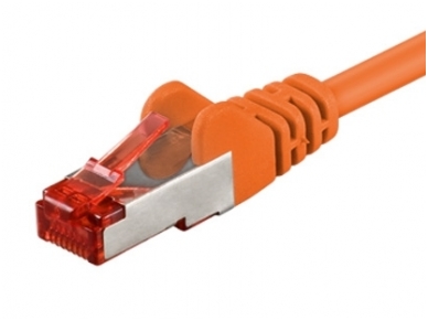 Komutacinis kabelis 2m S/FTP Cat6 Pimf, oranžinis LSZH CU