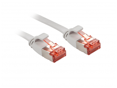 Komutacinis kabelis 2m U/FTP Cat6, plokščias, pilkas