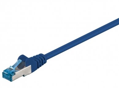 Komutacinis kabelis 30m S/FTP Cat6a Pimf, mėlynas LSZH CU