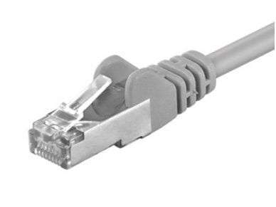 Komutacinis kabelis 3m F/UTP Cat5E, pilkas