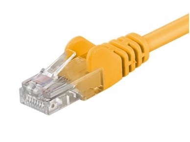 Komutacinis kabelis 3m UTP Cat5E, geltonas