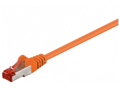 Komutacinis kabelis 5m S/FTP Cat6 Pimf, oranžinis LSZH CU
