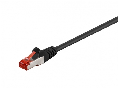 Komutacinis kabelis 7,5m S/FTP Cat6 Pimf, juodas LSZH CU