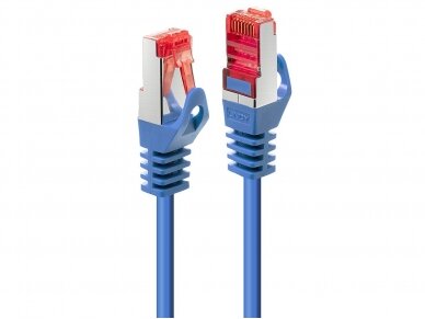 Komutacinis kabelis 7.5m S/FTP Cat6 Pimf, mėlynas