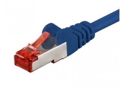 Komutacinis kabelis 7,5m S/FTP Cat6 Pimf, mėlynas LSZH CU