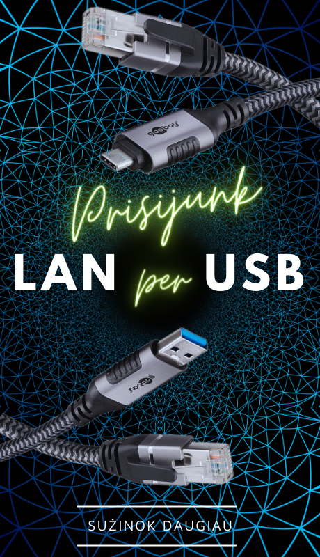 LAN per USB kabeliai