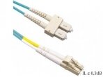 LC/SC dvigubas daugiamodis OM3 komut. kabelis 3m S3