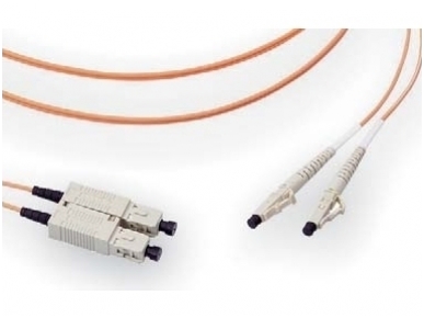 LC/SC dvigubas daugiamodis OM2 komut. kabelis 1m 1