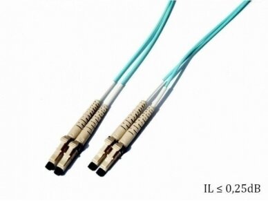 LC/LC dvigubas daugiamodis OM3 komut. kabelis 0,5m