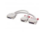 Lindy DVI-I Dual Link Female to DVI-D Male + VGA Male Monitor Splitter Cable