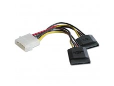 Lindy 0.15m 2 x SATA Power Adapter Cable
