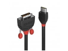 Lindy 0.5m HDMI to DVI Cable. Black Line