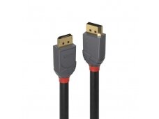 DisplayPort 1.2 kabelis 10m UHD 4K 21.6Gbps, Anthra Line