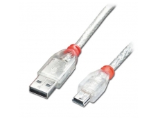 Lindy 1m USB 2.0 Cable - Type A To Mini-B. Transparent