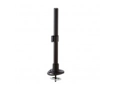 Lindy 400mm Pole with Desk Clamp and Cable Grommet. Colour: Black