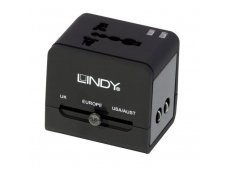 Lindy USB Mains Plug Travel Adapter