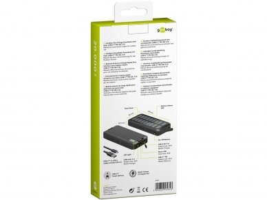 Ličio akumuliatorius 20000mAh USB-C, PD, QC3.0, Solar 13