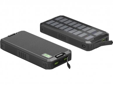 Ličio akumuliatorius 20000mAh USB-C, PD, QC3.0, Solar 11