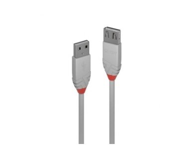 USB 2.0 ilgiklis 0.5m, Anthra Line, pilkas