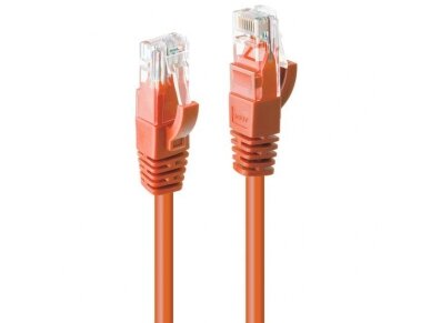 Komutacinis kabelis 10m U/UTP Cat6, oranžinis