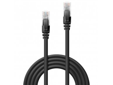 Lindy 15m CAT6 U/UTP Snagless Gigabit Network Cable. Black 1
