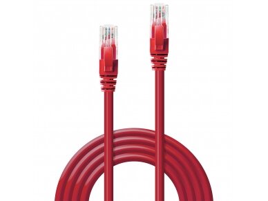 Lindy 20m CAT6 U/UTP Snagless Gigabit Network Cable. Red 1