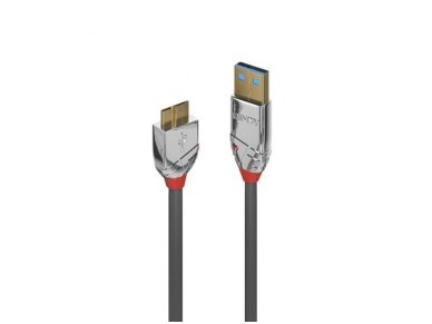 USB 3.2 kabelis A - micro B 2m, CROMO Line