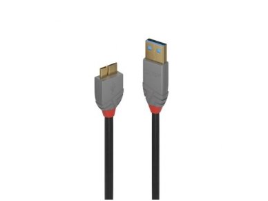USB 3.2 kabelis  A - Micro B, 3m, Anthra Line