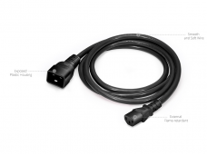 Maitinimo kabelis C20 - C13 15A 0.9m juodas