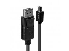 Mini-DisplayPort į DisplayPort kabelis 3m 2160p, juodas