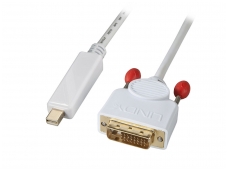 Mini-DisplayPort į DVI-D kabelis 1m 1920x1200, baltas