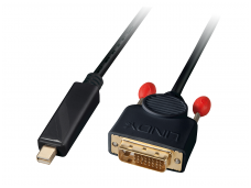 Mini-DisplayPort į DVI-D kabelis 5m 1920x1200, juodas