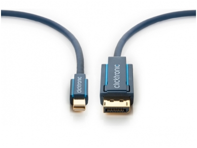 Mini-DisplayPort į DisplayPort kabelis 2m 1080p Clicktronic 1