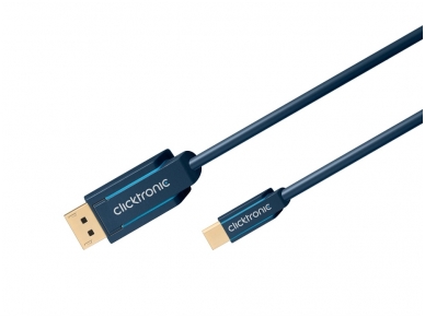 Mini-DisplayPort į DisplayPort kabelis 2m 1080p Clicktronic 2