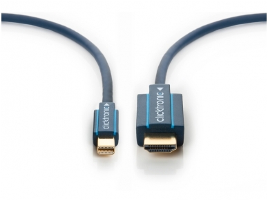 Mini-DisplayPort į HDMI kabelis 1m 1080p Clicktronic 1