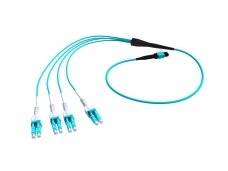 MTP F-LC(DX) OM4 kabelis 25m,40G QSFP+ (MTP/4x10G SFP+(8xLC)