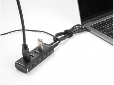 Šakotuvas USB-C  į 4xUSB3 A 10G, su jungikliais 4