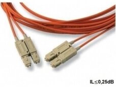 SC/SC dvigubas daugiamodis OM2 komut. kabelis 10m