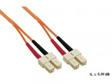 SC/SC dvigubas daugiamodis OM2 komut. kabelis 30m