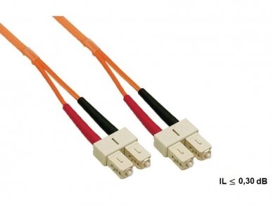 SC/SC dvigubas daugiamodis OM2 komut. kabelis 50m
