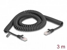 Spiralinis RJ45 U/UTP 5e komutacinis kabelis 0.9-2.7m