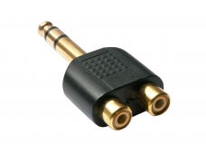 Stereo Adapter, 2xRCA to 6.35mm