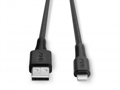Sustiprintas 0.5m Lightning - USB A maitinimo kabelis, 0.5m 4