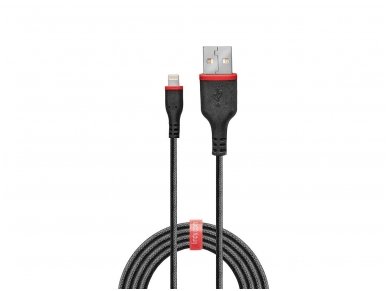 Sustiprintas 1m Lightning - USB A maitinimo kabelis 1