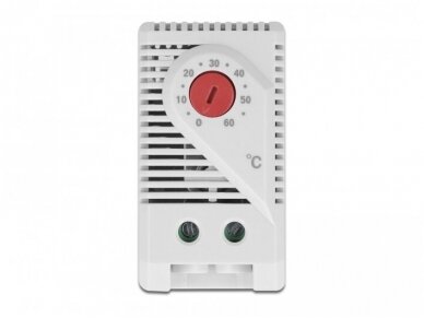 Termostatas šildytuvui 0-60C, 120/250VAC IP20 4