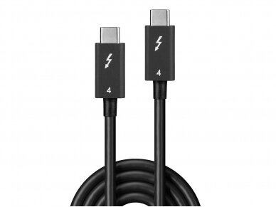 Thunderbolt 4 kabelis, USB C, 1m, 40Gbps 8K 100W 1